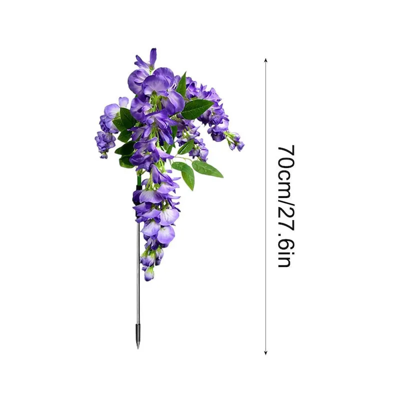 Set 2 Lămpi Solare LED Wisteria, 70 cm, Lumină Albă Caldă, IP65, diverse culori