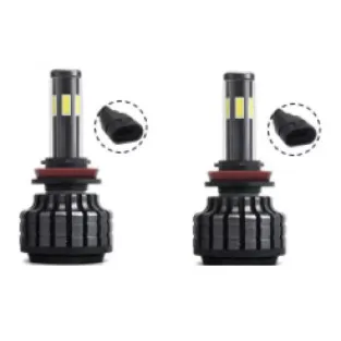Set 2 becuri LED auto R6 H4 80W - 4000Lm 6000k 2