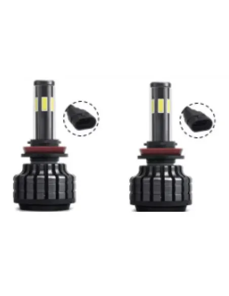 Set 2 becuri LED auto R6 H4 80W - 4000Lm 6000k