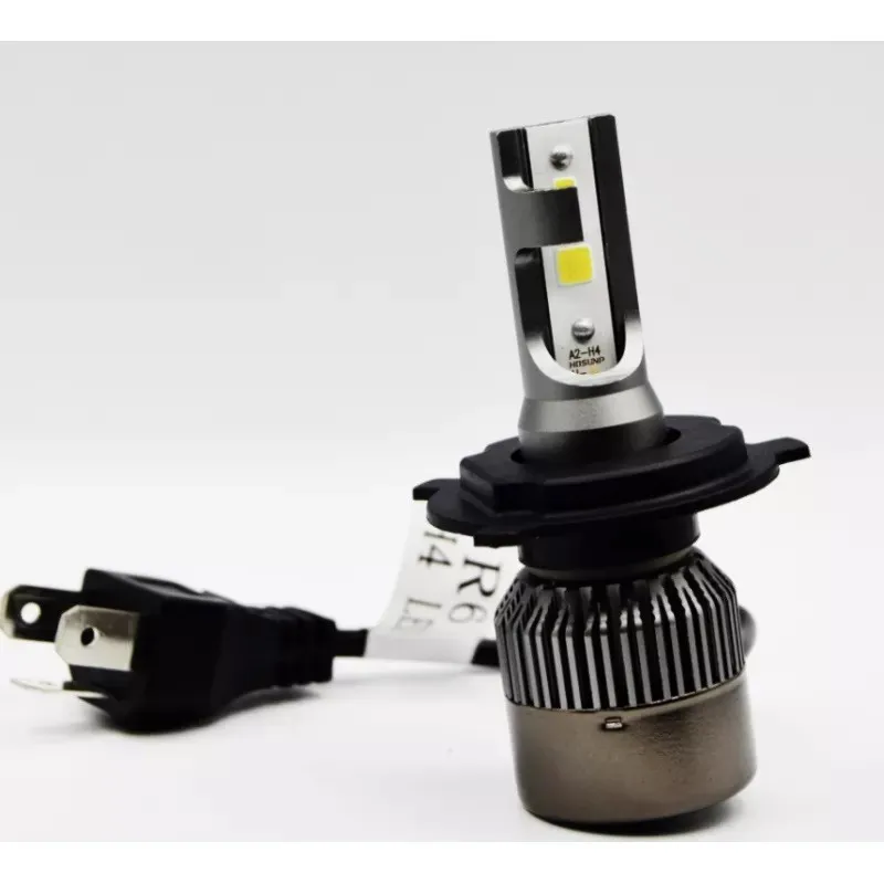 Set 2 becuri LED auto R6 H4 80W - 4000Lm 6000k