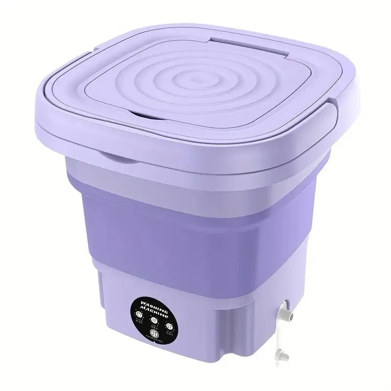 Mașină de spălat mini portabilă complet automată și pliabilă, multifuncțională, cu consum redus, ultra-silentioasă