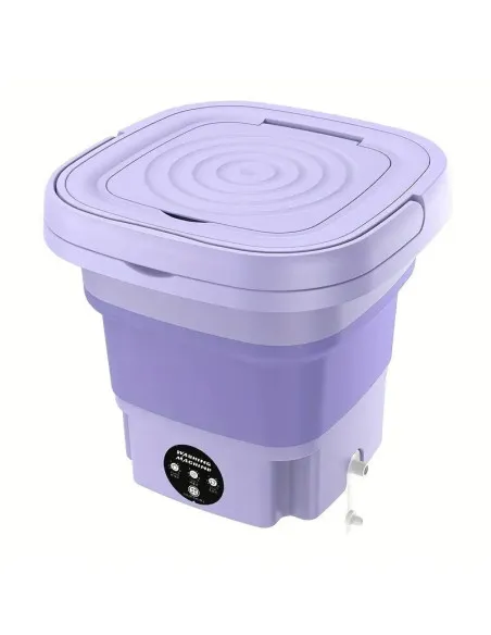 Mașină de spălat mini portabilă complet automată și pliabilă, multifuncțională, cu consum redus, ultra-silentioasă
