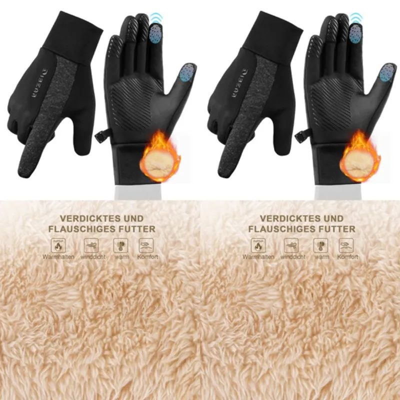 Mănuși GXCROR cu touch, unisex, manusi de iarnă potrivite pentru alergare, ciclism, drumeții, schi
