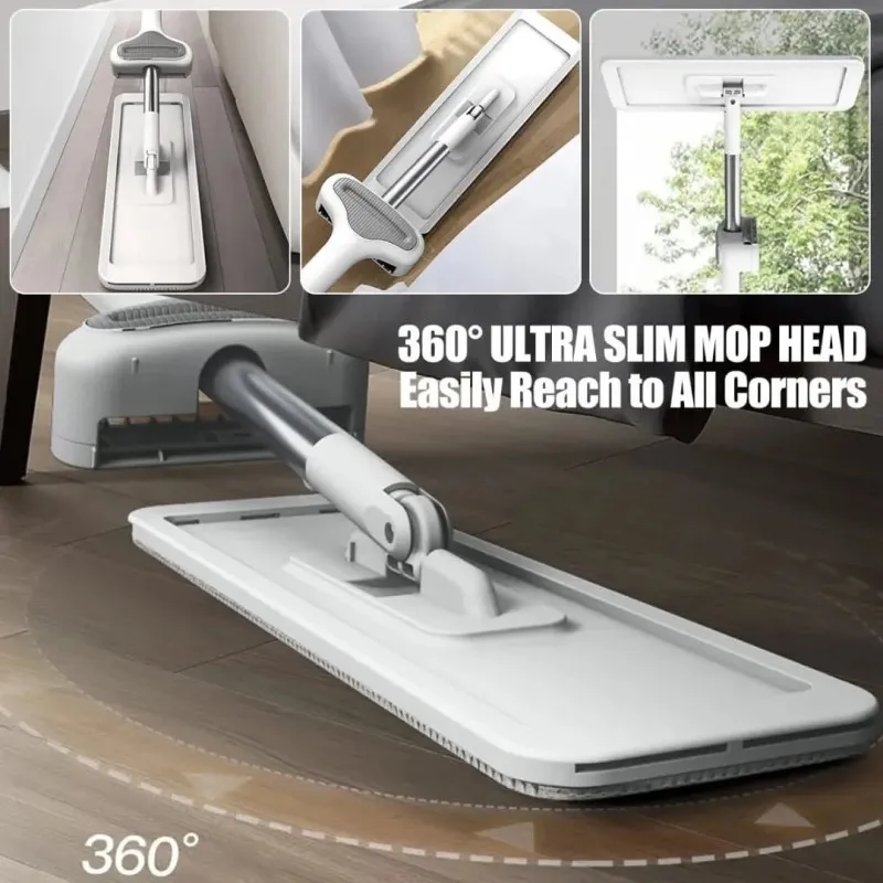 Mop Hydrox Microfibră 46 cm, Tija Reglabilă, Profesional