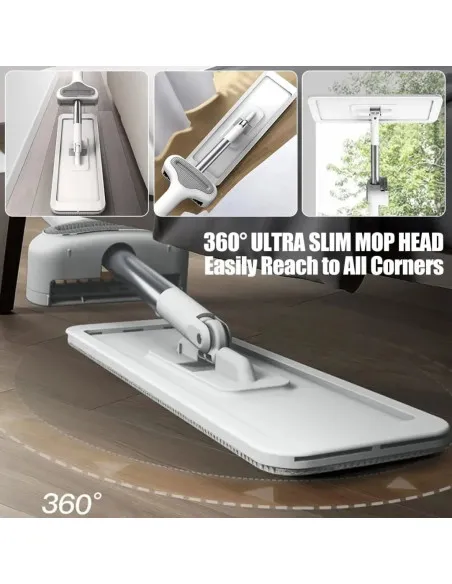 Mop Hydrox Microfibră 46 cm, Tija Reglabilă, Profesional