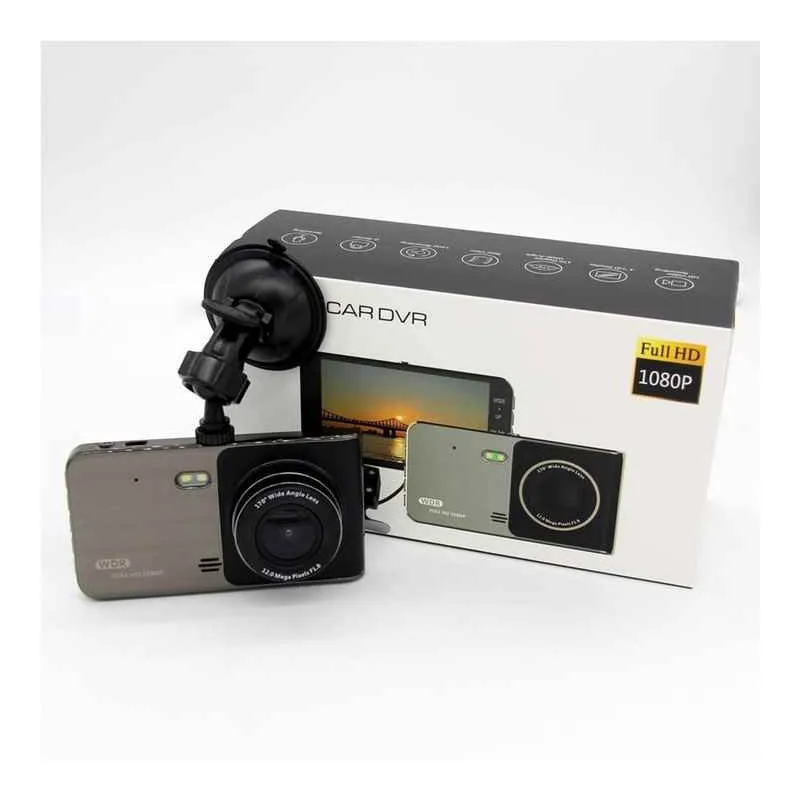 Camera DVR dubla, ecran 4 inch,Full HD 1080p, 170 grade, marșarier