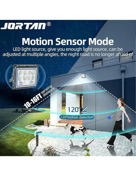 Proiector LED 400W cu panou solar, exterior IP 66, telecomanda, Jortan 2021