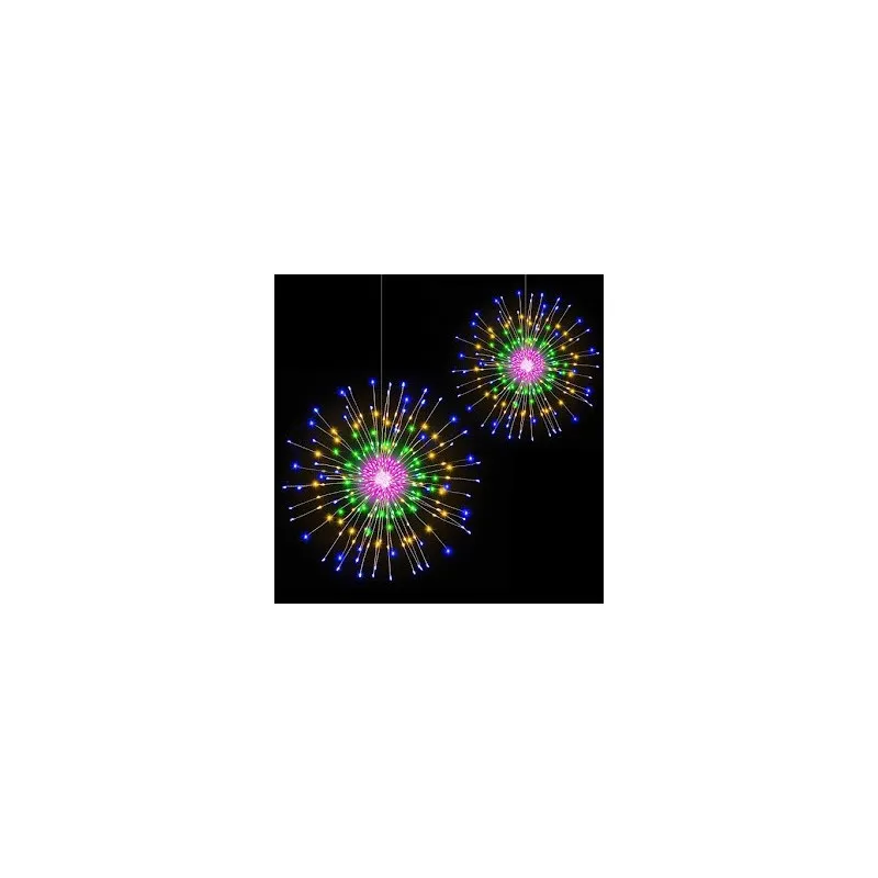 Instalatie artificii cupru, 5 buc x 100 led