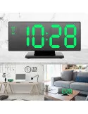 Ceas digital LED cu oglinda, litere mari, USB