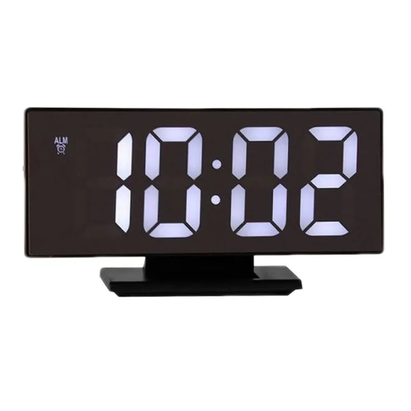 Ceas digital LED cu oglinda, litere mari, USB