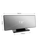 Ceas digital LED cu oglinda, litere mari, USB