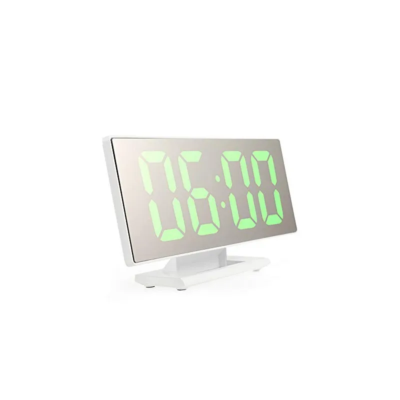 Ceas digital LED cu oglinda, litere mari, USB