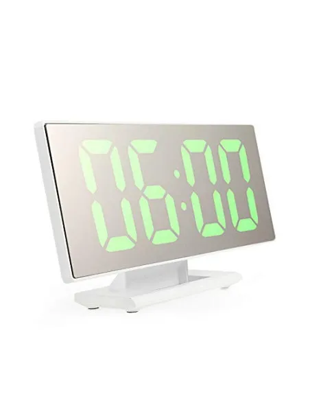 Ceas digital LED cu oglinda, litere mari, USB
