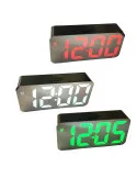 Ceas digital oglinda cu LED Verde, Rosu, Alb