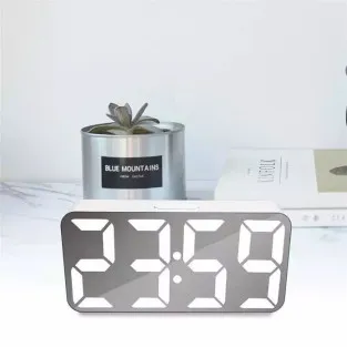 Ceas digital oglinda cu LED Verde, Rosu, Alb 2