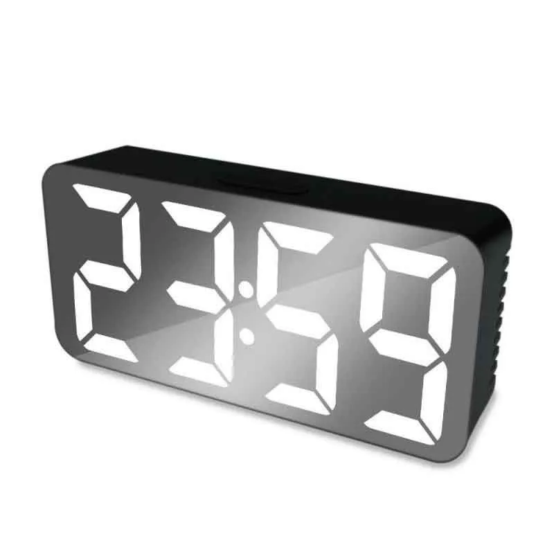 Ceas digital oglinda cu LED Verde, Rosu, Alb