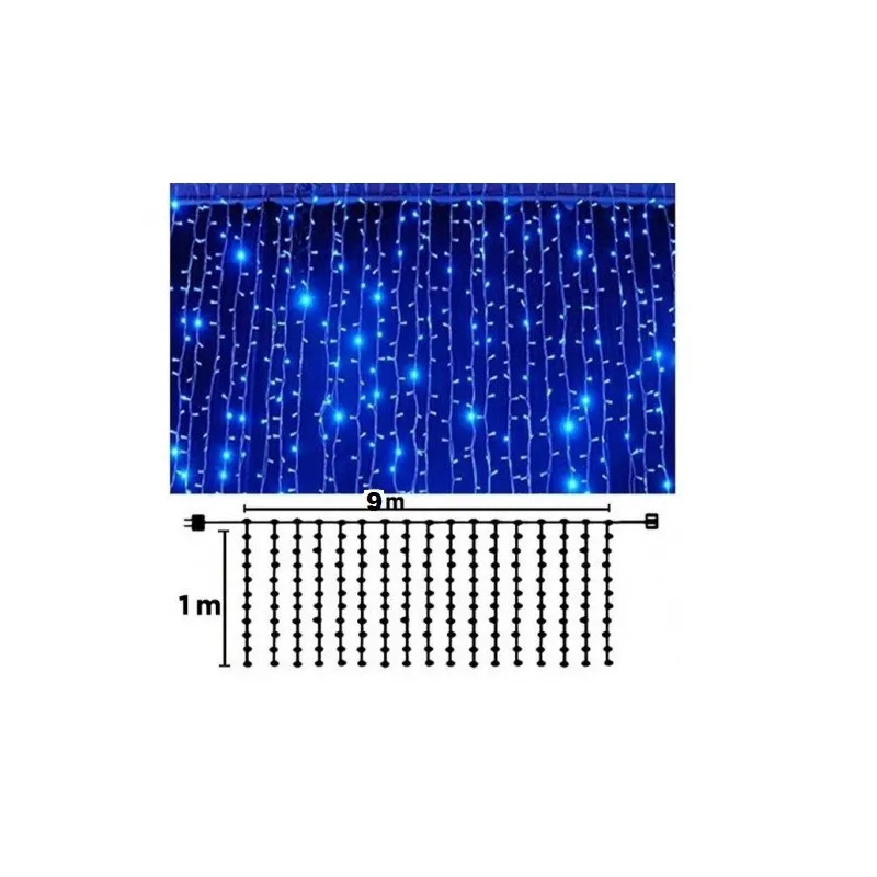Instalatie craciun tip perdea, dimensiuni - 9x1m