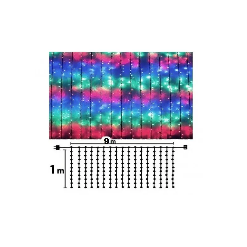 Instalatie craciun tip perdea, dimensiuni - 9x1m