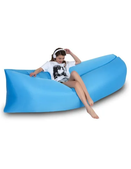 Saltea Gonflabilă Tip Lazy Bag cu Umflare prin Aer