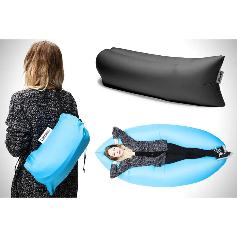 Saltea Gonflabilă Tip Lazy Bag cu Umflare prin Aer