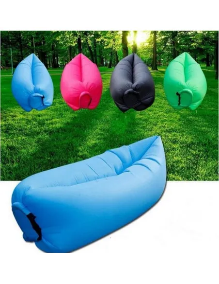 Saltea Gonflabilă Tip Lazy Bag cu Umflare prin Aer