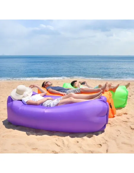 Saltea Gonflabilă Tip Lazy Bag cu Umflare prin Aer