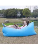 Saltea Gonflabilă Tip Lazy Bag cu Umflare prin Aer