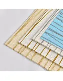 Set 5 placi tapet 4D, autoadeziv, 70x70cm, diverse culori, model liniute