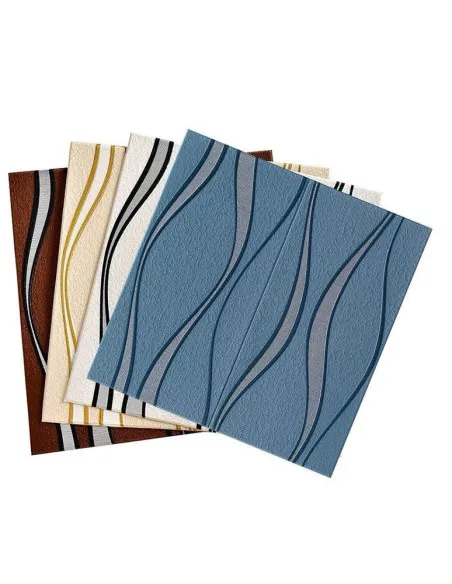 Set 5 placi tapet 4D, autoadeziv, 70x70cm, diverse culori