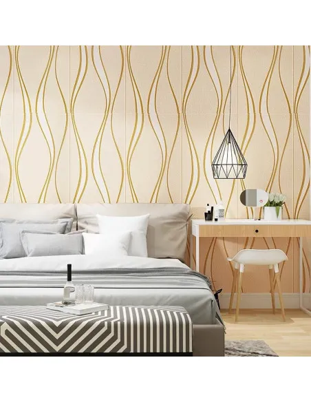 Set 5 placi tapet 4D, autoadeziv, 70x70cm, diverse culori