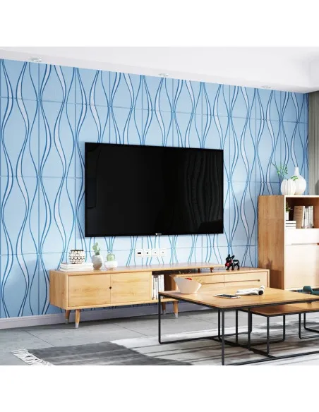 Set 5 placi tapet 4D, autoadeziv, 70x70cm, diverse culori