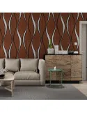 Set 5 placi tapet 4D, autoadeziv, 70x70cm, diverse culori