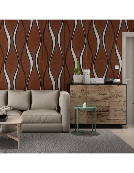 Set 5 placi tapet 4D, autoadeziv, 70x70cm, diverse culori