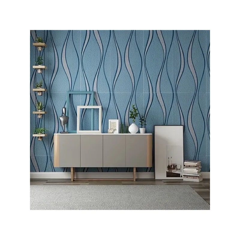 Set 5 placi tapet 4D, autoadeziv, 70x70cm, diverse culori