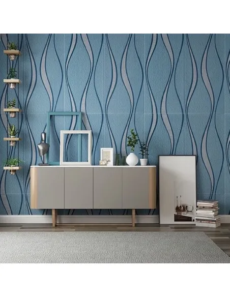 Set 5 placi tapet 4D, autoadeziv, 70x70cm, diverse culori