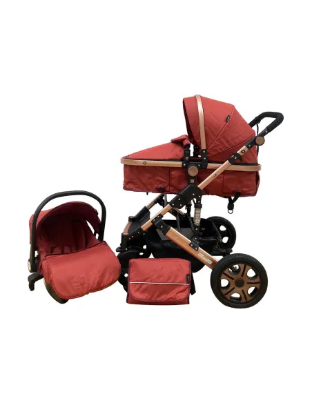 Carucior 3 in 1, landou transformabil in parte sport, 0-36 luni, RED-T3