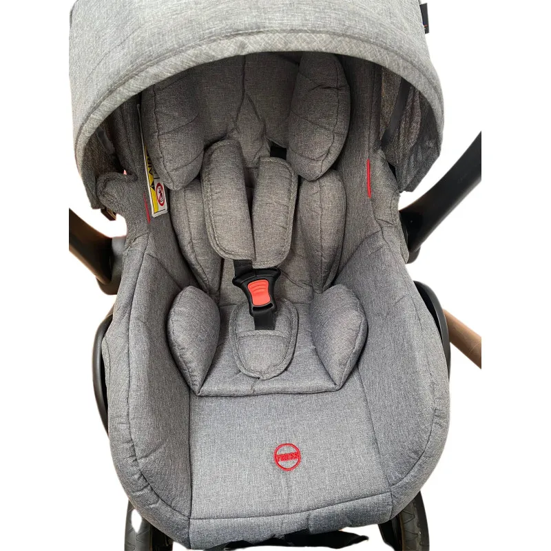Carucior 3 in 1, 3 piese landou, sport si scoica, 0-36 luni, negru, RED-T6