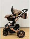 Carucior 3 in 1, landou transformabil in parte sport, 0-36 luni, RED-T3