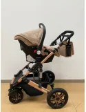 Carucior 3 in 1, landou transformabil in parte sport, 0-36 luni, RED-T3
