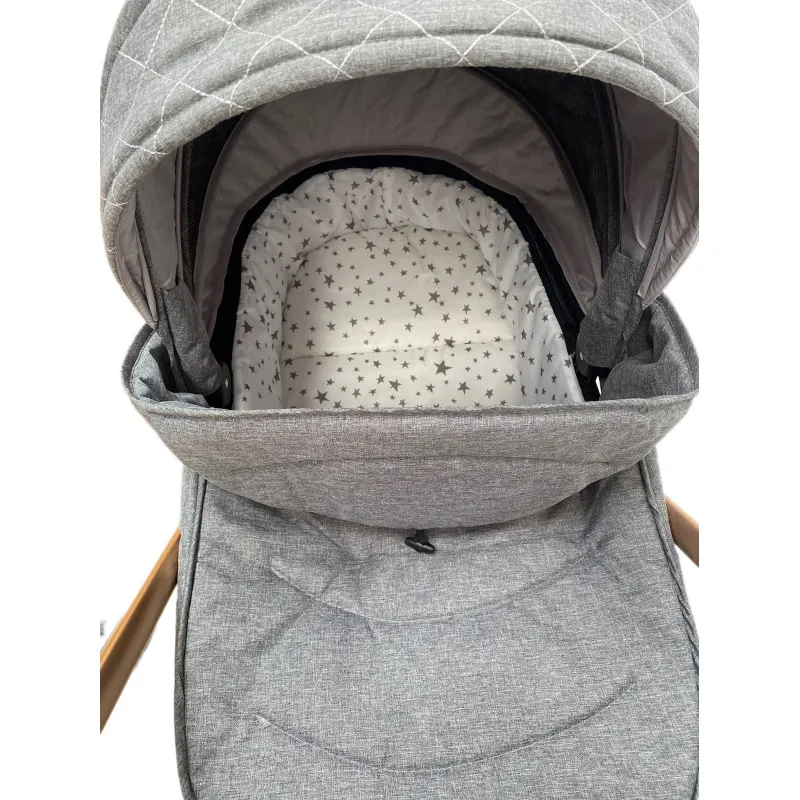 Carucior 3 in 1, 3 piese landou, sport si scoica, 0-36 luni, negru, RED-T6