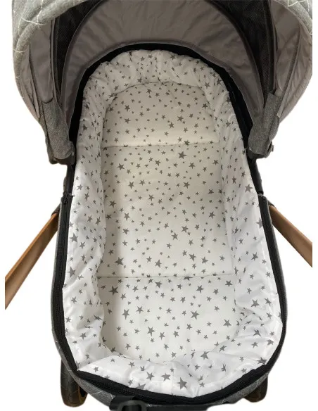 Carucior 3 in 1, 3 piese landou, sport si scoica, 0-36 luni, negru, RED-T6