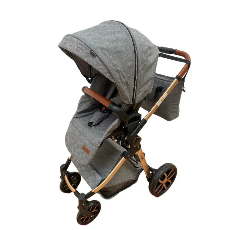 Carucior 3 in 1, 3 piese landou, sport si scoica, 0-36 luni, negru, RED-T6