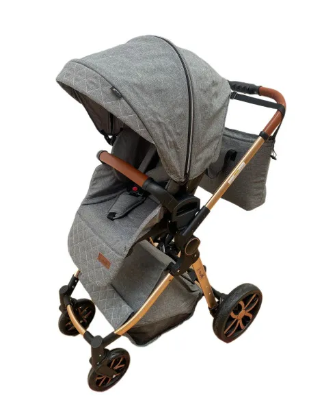 Carucior 3 in 1, 3 piese landou, sport si scoica, 0-36 luni, negru, RED-T6