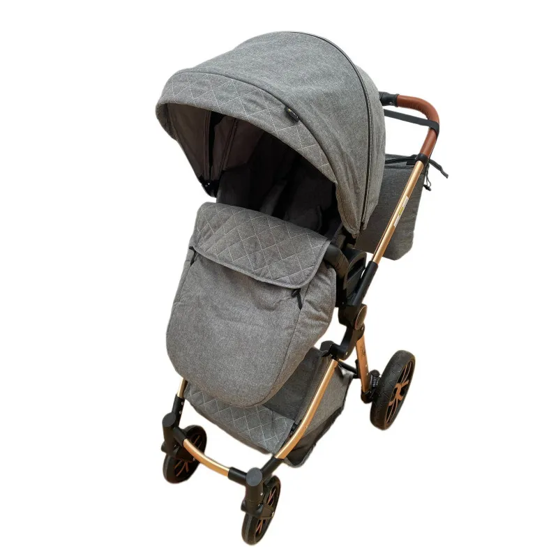 Carucior 3 in 1, 3 piese landou, sport si scoica, 0-36 luni, negru, RED-T6