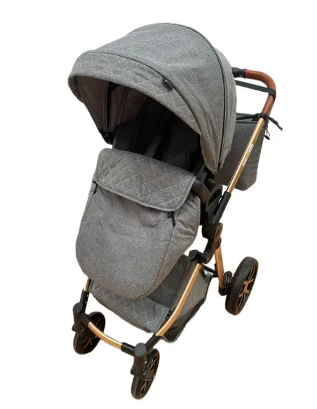 Carucior 3 in 1, 3 piese landou, sport si scoica, 0-36 luni, negru, RED-T6