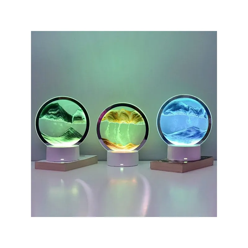 Lampa decorativa tip clepsidra, nisipuri miscatoare