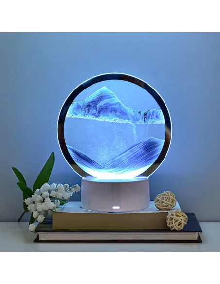 Lampa decorativa tip clepsidra, nisipuri miscatoare
