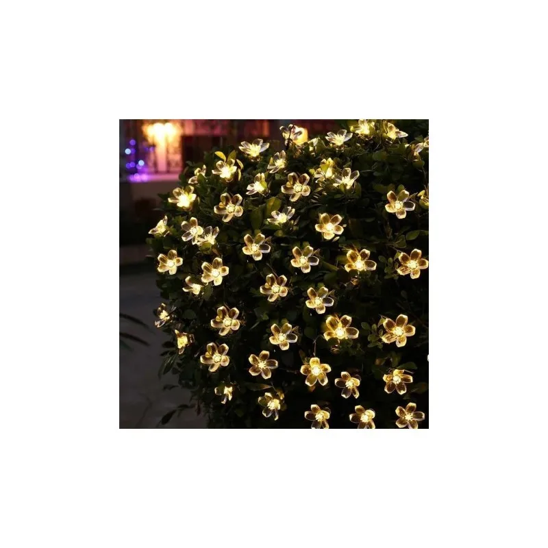 Set 2 x Instalatie solara floricele , 50 led-uri