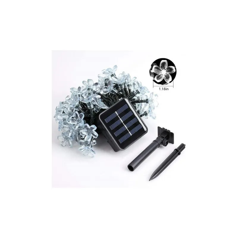 Set 2 x Instalatie solara floricele , 50 led-uri