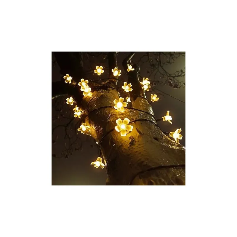 Set 2 x Instalatie solara floricele , 50 led-uri